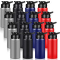 Mimorou 16 Pack Aluminum Water Bottles Bulk,Blue, Black, Red, Gray,17 Oz - color: Blue, Black, Red, Gray, size: 17 oz