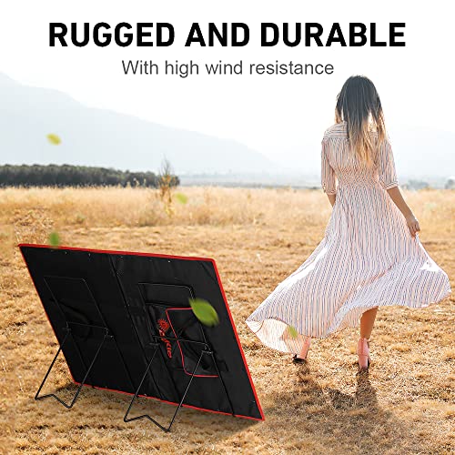 DOKIO Portable Solar Panel Tilt Stand for Foldable Panels, Stainless Steel | Quick angle adjustment, stainless steel construction and hex wrench; for foldable panels on RVs, tents and balconies