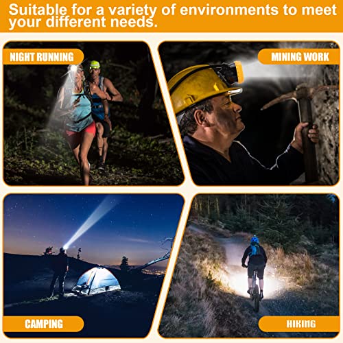 High Lumens Rechargeable LED Mining Headlamp – Super Bright Waterproof Hard Hat Cap Lamp, Explosion-Proof Underground Headlight for Coal Mine, Tunnel, Oil Field, Construction, Outdoor Work - size: KL4M(A).P
