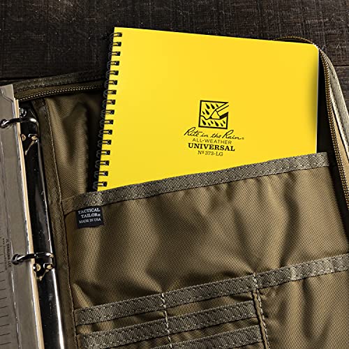 Rite in the Rain Weatherproof Side Spiral Notebook, 6.625" x 8.5", Yellow Cover, Universal Pattern, 2 Pack (No. 373-LGL2) - color: Yellow, style: Universal