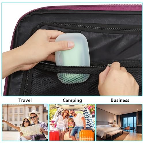 Travel Soap Holder Bar Soap Dish Shower Soap Saver Case Container Box for Bathroom Camping Gym Vonpri (Transparent 3pack) - color: Transparent