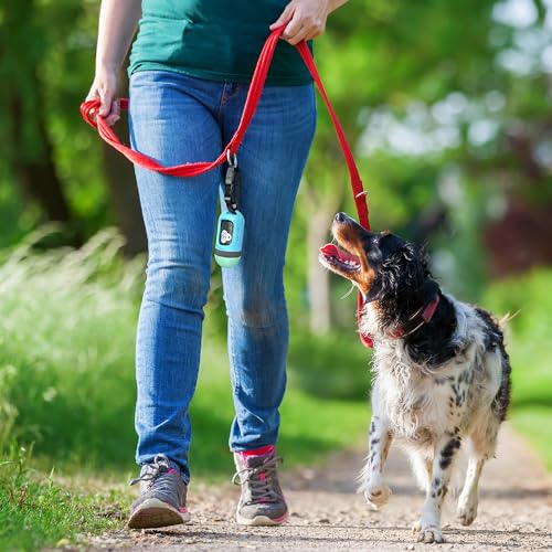 SVD.PET Dog Poop Bag Dispenser, Retractable Poop Bag Holder, Blue/Jade - color: Blue/Jade
