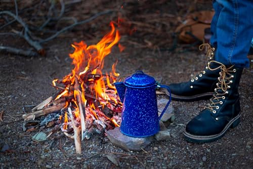 GSI Outdoors Enamel Coffee Pot to Store Hot Coffee, Tea for Camping & Farmhouse - 8 Cup - size: 8 cups