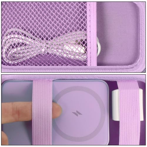 Power Bank Case for Anker MagGo 633/622/621/321 Portable Charger, Box Only - color: Lilac Purple, size: Medium