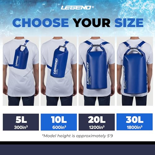 Legend UltraSEA Waterproof Dry Bag - 5L, Blue | Waterproof Roll Top Closure, Floats To Protect Gear, Lightweight Design For Kayaking And Boating - size: 5L
