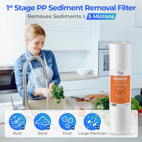 iSpring F19K75 NSF Certified 2-Year Replacement Filter Set for 6-Stage Reverse Osmosis Systems, Alkaline Mineral Filter, 19-Count, Long-Lasting Purification - style: 2-Year RO Filter w/AK Set