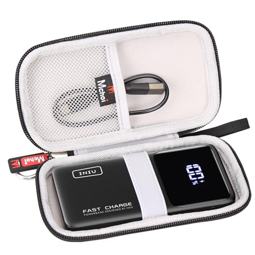 Mchoi Hard Case Suitable for INIU Portable Charger 22.5W PD3.0 QC4.0 Fast Charging, Waterproof Shockproof Portable Phone Charger Protective Case, Case Only, Black