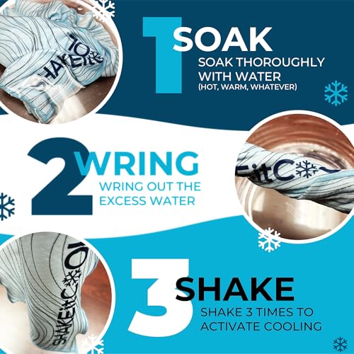 SHAKEitCOOL Original Cooling Towel – Soft, Lightweight, Heat Relief – Perfect for Biking, Running, Yoga, Gym, Gardening – MatchPoint - color: Matchpoint