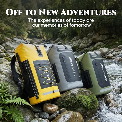 Waterproof Backpack Dry Bag with bungee cord and small waterproof Bag Yellow - color: Yellow, style: Dry Bag + Small Bag