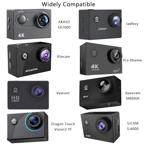 Waterproof Housing Case Compatible with AKASO EK7000/Pro Xtreme/Xilecam X2/Jadfezy/Dragon Touch Vision3 YF/Apexcam M80AIR/SJCAM SJ4000 Action Camera, Protective Diving Shell | Compatible with Pro Xtreme/Xilecam X2/Jadfezy/Dragon Touch Vision3 YF/Apexcam M