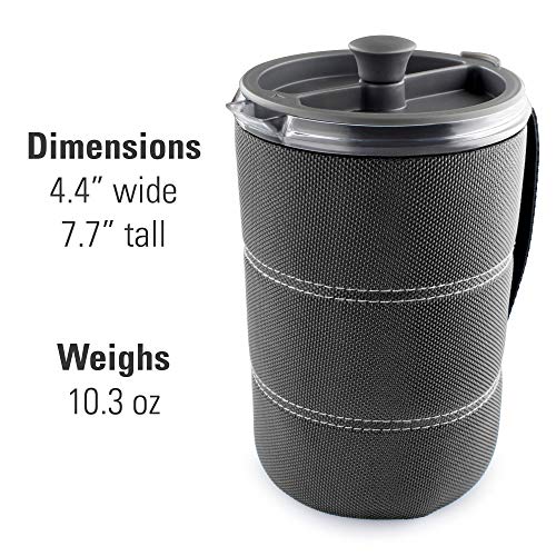 GSI Outdoors, 30 Fl Oz JavaPress, French Press Coffee Maker for Camping and Travel, Graphite - color: Graphite