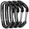 FresKaro 15kN-3372lbs Heavy Duty Wiregate Carabiners, Reliable Time-Tested Stainless Steel Spring Gate, for Camping, Hiking, Hammocks, Backpacking, Dog Leash etc., 3.15inch - color: Black-4pcs