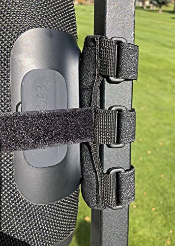 Bushwhacker Portable Mount for Bluetooth Speakers on Golf Cart Railing - Adjustable Non-Slip Strap Holder for Bike Frames Scooters Boats Strollers Wagons Wheelchairs Walkers Treadmill Handlebars
