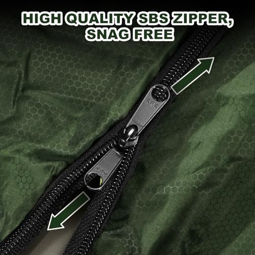 Sleeping Bags for Adults Cold Weather & Warm - Backpacking Camping Sleeping Bag Girls Boys - Lightweight Compact with Compression Sack - color: 50-80°F Everyday 3 Season-Green