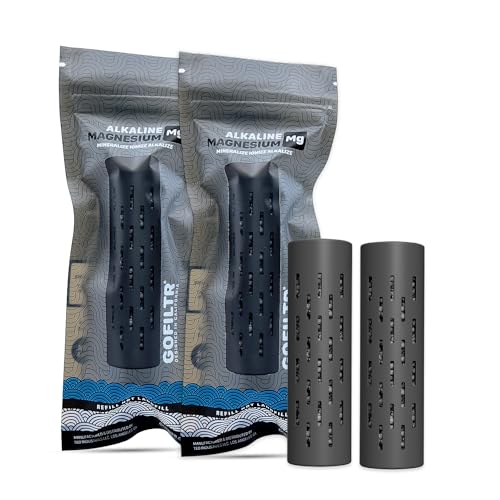 GOFILTR Magnesium Alkaline Water Infuser (2 Pack) 9.5 pH + Electrolytes for Any Water Bottle/Small Pitcher, 750 Refills / 3 Months, 2 Ionized Mineral Water Infusers - color: Alkaline Magnesium - 2 Pack