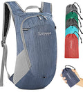 ZOMAKE Lightweight Packable Backpack, 18L Small Foldable Daypack for Hiking - color: Navy Blue, size: 18L