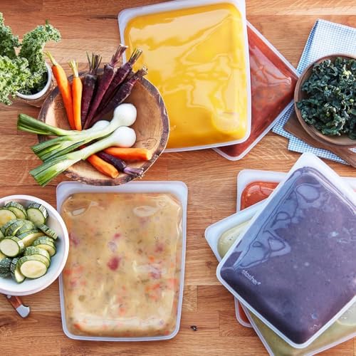Stasher Premium Reusable Half Gallon Silicone Bag, Yellow, 64 oz | Food-Safe Silicone, Eco-Friendly, Reusable Freezer Bags, Microwave, Dishwasher, Oven Safe, Sous Vide, Meal Prep, Bulk Storage - color: Yellow