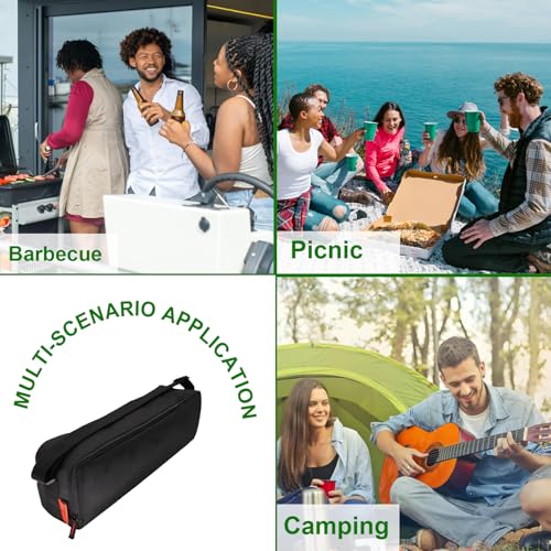 Grill Tool Organizer, BBQ Tool Storage Bag - 20" Heavy-Duty Storage Bag Waterproof 600D Oxford, Folding Design Gift for Camping, Tailgates, Outdoor BBQ Parties (20" Lx6 Wx5 H) - style: 20"lx6"wx5"h