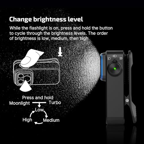 OLIGHT Oclip Pro Rechargeable EDC Clip-on Flashlight, Black - color: Black