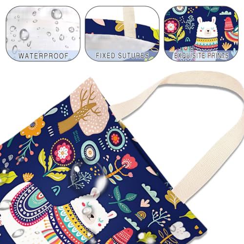 Car Trash Bag Hanging No Snap Small Garbage Bag for Car Back Seat Cute Printed One-handed Strap Trash Bags Car Accessories-Navy Alpaca Car Trash Bags - color: Alpaca Car Trash Bag