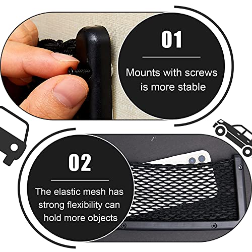 Frienda 4 Pcs Bungee Net Pocket Framed Mesh Car Boat RV,9 X 4 Inch - size: 9 x 4 Inch
