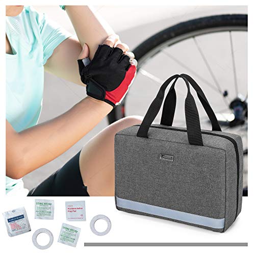 Trunab Small First Aid Kit Bag Empty Portable Emergency Kits Trauma Bag - color: Grey