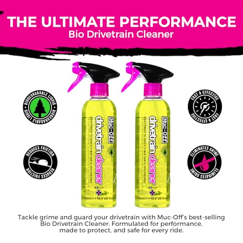 Muc-Off Drivetrain Cleaner & Degreaser Spray - size: 16.9 Fl Oz (Pack of 2)