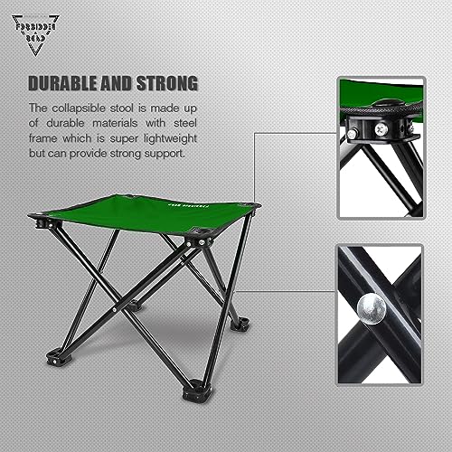 Forbidden Road Camping Stool Portable Footrest for Hiking Fishing Backpacking Beach Travel - Capacity 220lbs (Green, 14.17 * 11.8 inch) (Pack of 2) - color: Green, size: 14.17 * 11.8 inch (Pack of 2)