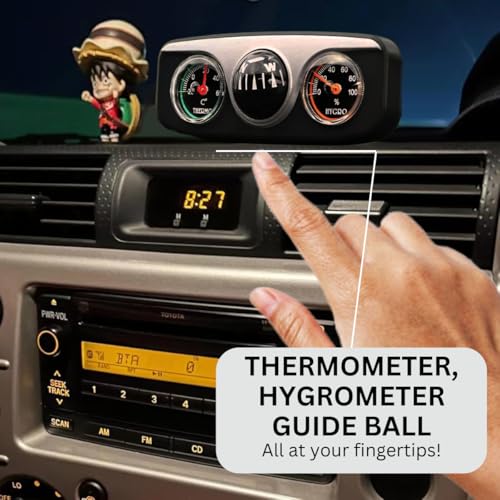 ADROIT 3-in-1 Compass, Thermometer, and Hygrometer | Compact Weather and Navigation Tool | 4.5" (11.4 cm) x 1.75" (4.4 cm) x 1.25" (3.2 cm)