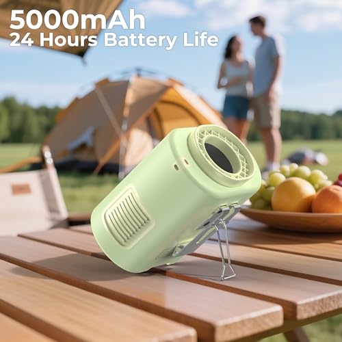 AMACOOL Mini Portable Waist Fan Clip on, 13000RPM Wearable Shirt Belt Fan - color: POMELO