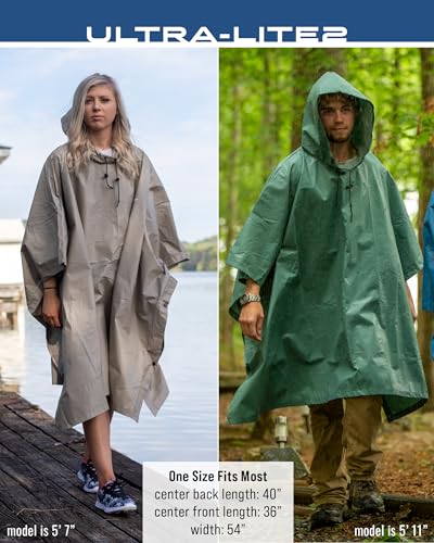 FROGG TOGGS Ultra-lite2 Waterproof, Breathable Rain Poncho - color: Carbon Black, style: Adult
