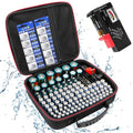 Battery Organizer Storage Case with Tester BT168, Hard Battery Daddy Storage Organizer Box Holds 148 Batteries AA AAA C D 9V Button Cell, Batteries Holder, Waterproof Batteriess Vault Box - size: 144+ Cell