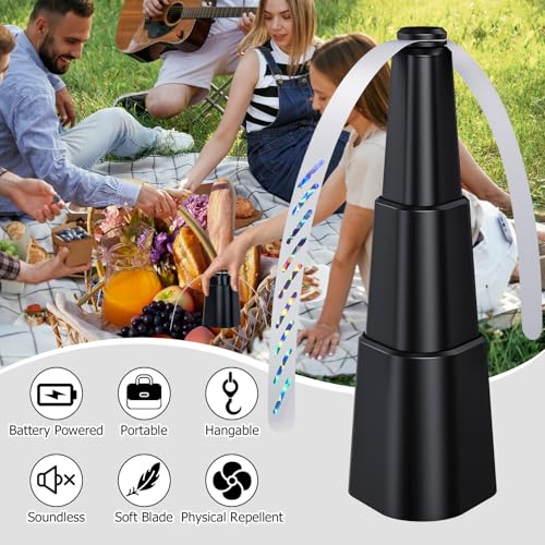Fly Food Fans for Tables, 4 Pcs Portable Swatter Fans Deterrent with Hanger - size: 4P2