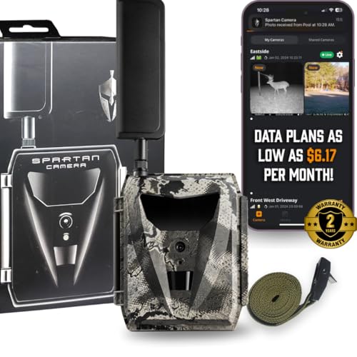 Spartan Camera GoLive 4G LTE Trail Camera, Free Roaming in US, Live-Streaming, Anti-Theft GPS, On-Demand Image&Video Capture, Real-time Updates, Built-in Lithium Battery, Blackout (2, Verizon) - size: Verizon