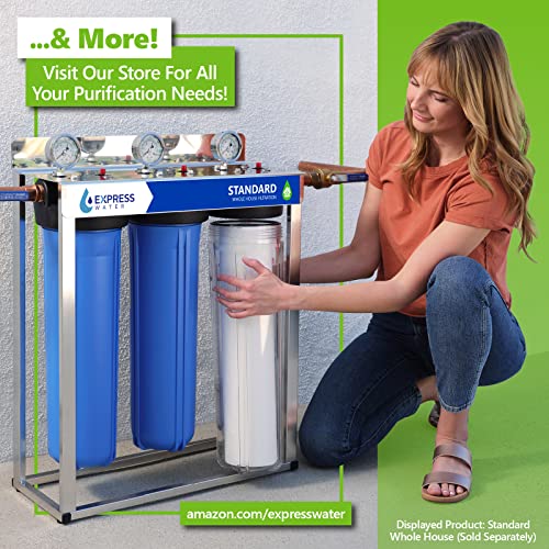 Express Water Reverse Osmosis System Filter Set, 22 Filters, 100 GPD | Includes 10 Inch Size Filters, Carbon GAC ACB PAC, Sediment SED, Alkaline, UV, Reduces Up to 99.99% Impurities - size: 2 Years, style: 100 GPD