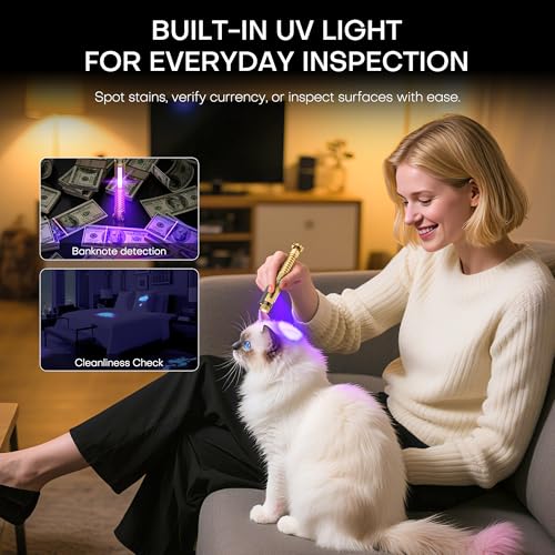EDC Flashlight Rechargeable,800 Lumen Small Flashlight with Magnetic Clip & Base, 11 Modes LED Flashlight,Glass Breaker&Bottle Opener, USB-C Flashlight for Working,Home and Emergency - color: Yellow