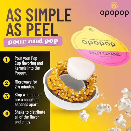 Opopop Gourmet Popcorn Pop Cups Variety 12-Pack Kit + Silicone Popper | Collapsible Silicone Popcorn Popper Included, Gluten-free, Bpa-free, Dishwasher Safe, Makes Fresh Microwave Popcorn - style: Starter Kit (12 Pop Cups)