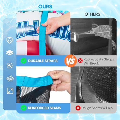 AURASUN 31" L x 20" W Hanging Mesh Pool Toys Storage Bag (Side Pocket) - size: M - 31" L x 20" W