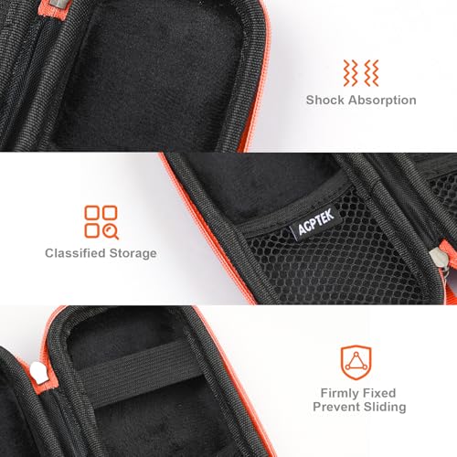 AGPTEK Carrying Case, EVA Zipper Carrying Hard Case Cover for MP3 Players - color: Orange
