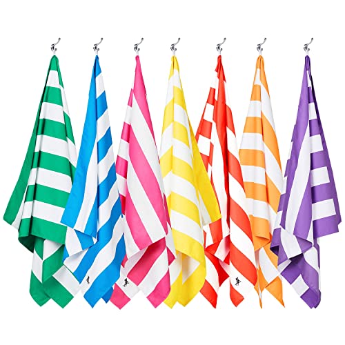Dock & Bay Beach Towel - Quick Dry, Sand Free - Compact, Lightweight - 100% Recycled - Includes Bag - Cabana - Cancun Green - Large (160x90cm, 63x35) - color: Cabana - Cancun Green, size: Large (160x90cm, 63x35")