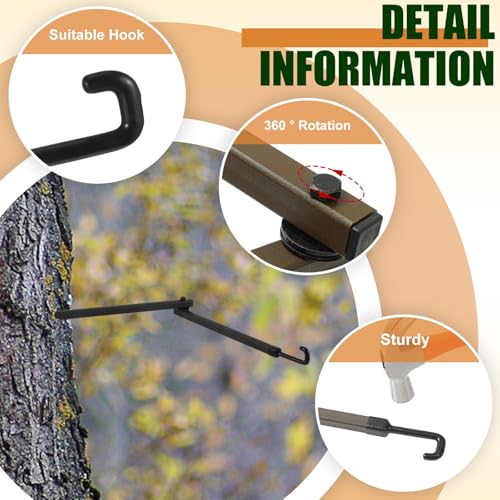 Sadnyy 3/6/8 Pcs Tree Stand Bow Hanger 23 Inch Hunting Accessories for Archery Tree Stand Hunting Bow Holder Multi Purpose for Outdoors Sports - color: Olive Green