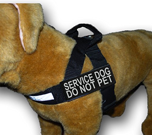 Doggie Stylz Service Dog Nylon No Pull Harness, 2 Patches, DO NOT PET - size: Fits Girth 22-29"