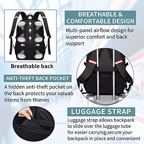 Lunch Bag Backpack, Insulated Cooler Lunch Box Backpack, Extra Large 17inch Travel Laptop Backpack 50L with USB Charging Port, Water Resistant Big work Backpack for Men Women , Grey - color: Grey