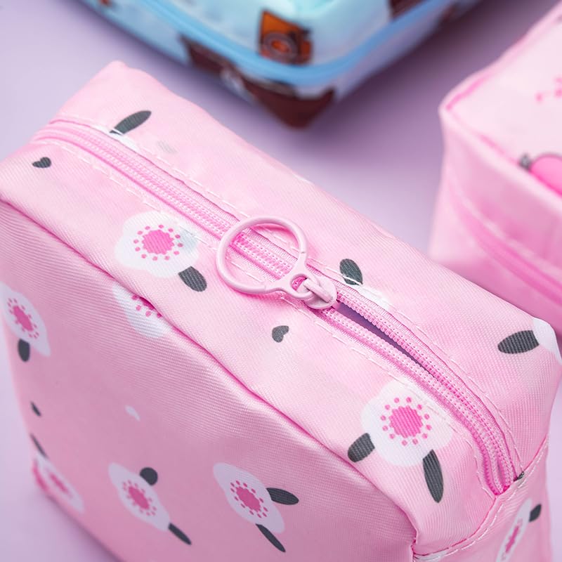 Sanitary Napkin Storage Bags, Reusable Tampon Organizer Pouch With Zipper, Portable Sanitary Bags for Feminine Products, Washable-Black - color: Black