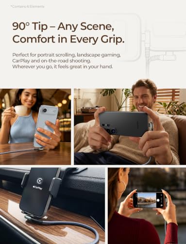 AINOPE USB A to USB C Cable 6.6FT 2 Pack Type C Charger Fast Charging Cord - color: Grey, size: 6.6FT+6.6FT