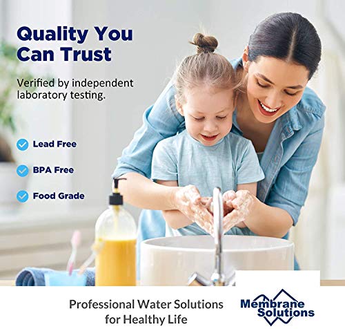 Membrane Solutions 50 Micron 10"x2.5" Polypropylene Sediment Water Filter | Whole House Pre-Filter Replacement Cartridge for Universal 10 inch System, Compatible with FXUSC, AP110, P5 - 6 PACK - style: 50 Micron