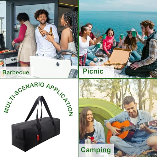 Extra Thick 24" Storage Bag Grill Tool Organizer Pro, BBQ Tool Heavy Duty Storage Bag, Double Layer 600D Oxford Cloth Waterproof (2x Thickness), Camping, Tailgating, BBQ Party Gift - style: 24"lx8"wx8"h Pro