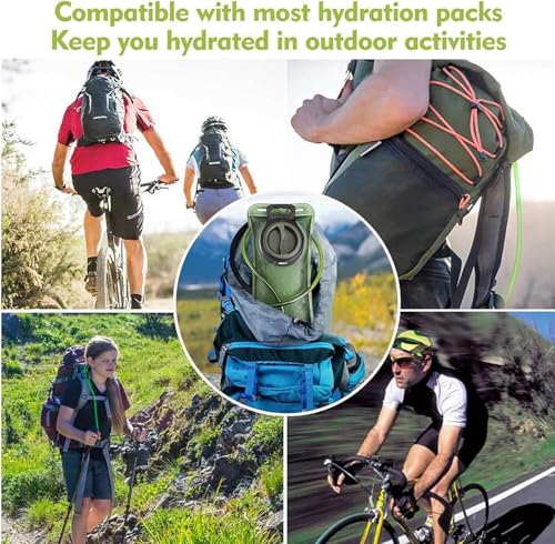 Hydration Bladder, 1.5-2-3L Water Bladder for Hiking Backpack, BPA-Free Leak Proof Water Reservoir Storage Bag, Water Pouch Hydration Pack for Camping Cycling Running - color: 2.5L-Water Bladder-Military Green