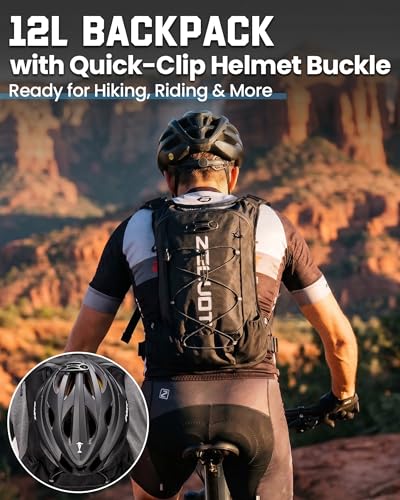 Zelvot Running Vest with 2L Water Bladder, Hydration Backpack, U.S. Design Patent, Lightweight Hydration Pack with Gear Holder, Reflective Chest Pack for Men Women - color: Black, size: M/L (12L)
