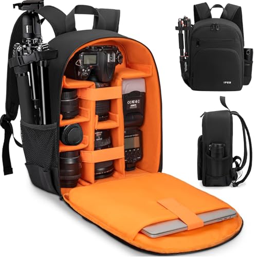 Camera Backpack for Photographers, Professional DSLR Camera Bag - color: Orange, size: Standard